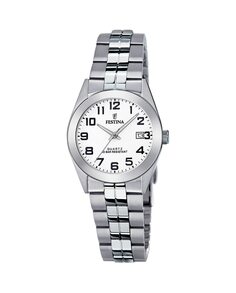 Женские часы F20438/1 Acero Classico из серебристой стали Festina, серебро