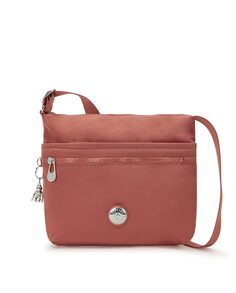 Женская сумка через плечо лососево-розового цвета на молнии Kipling, лосось