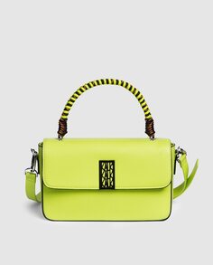 Женская сумка через плечо салатового цвета с ручкой Kalk, светло-зеленый