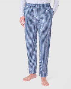 Мужские длинные пижамные штаны из ткани синего цвета премиум-класса El Búho Nocturno, синий