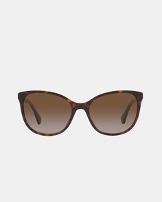 Солнцезащитные очки «кошачий глаз» из темно-гаванского ацетата с поляризованными линзами Ralph Lauren, темно коричневый