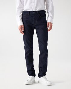 Узкие мужские джинсы темно-синего цвета Salsa Jeans, синий