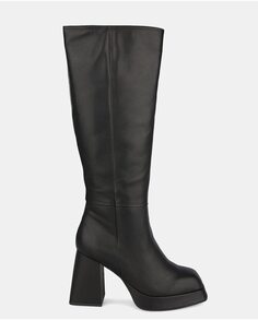 Женские кожаные ботинки с квадратным носком Alma en Pena, черный