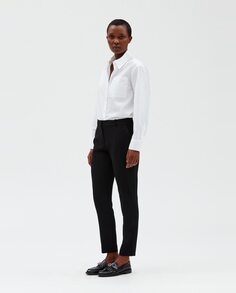 Однотонные женские узкие брюки со шлевками для ремня Claudie Pierlot, черный