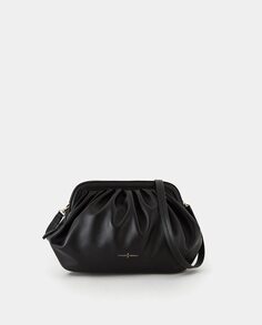 Кожаная сумка-трансформер на молнии черного цвета Roberto Verino, черный