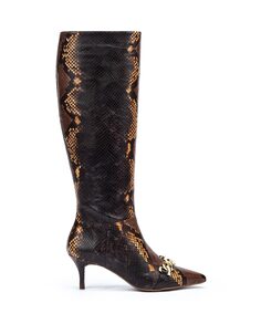 Женские кожаные ботинки с украшением на молнии и цепочке Martinelli, светло-коричневый