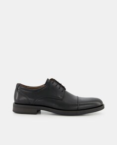 Мужские кожаные туфли на шнуровке с прямым верхом и резиновой подошвой TR Dustin, черный