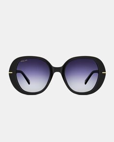 Черные женские солнцезащитные очки прямоугольной формы из ацетата с поляризованными линзами Polar, черный