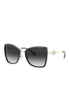 0MK1067B квадратные солнцезащитные очки из металла золотого цвета с черной передней частью Michael Kors, черный
