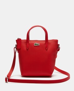 Красная сумка через плечо Mini Petite Piqué с несколькими ручками Lacoste, красный
