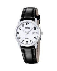 Женские часы 18240/1 Классический черный кожаный ремешок LOTUS, черный