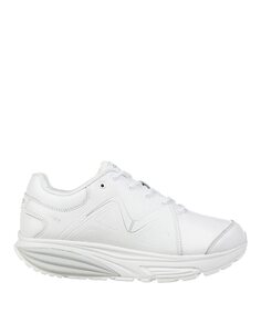 Мужские кожаные кроссовки на шнурках белого цвета Mbt, белый