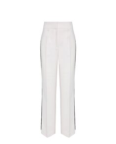Женские прямые брюки из крепа от Nieves Alvarez The Extreme Collection, белый