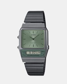 Винтажные цифровые женские часы из черной стали AQ800ECGG3AEF Casio, черный