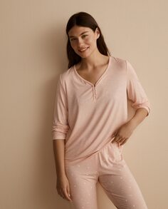 Пижамный топ с длинными рукавами Énfasis, светло-розовый