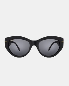 Черные женские солнцезащитные очки «кошачий глаз» из ацетата Polar, черный
