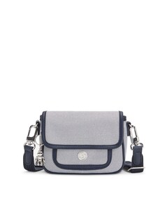 Маленькая женская сумка через плечо Kipling с несколькими отделениями светло-серого цвета Kipling, светло-серый