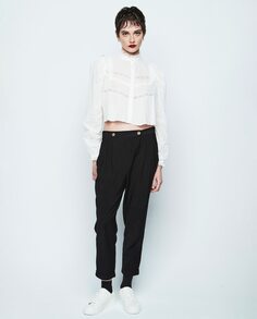 Женские брюки длиной до щиколотки со складками &amp; Me Unlimited, черный