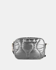Мягкая сумка через плечо с металлическим эффектом Lola Casademunt, серый