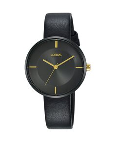 Женские часы Woman RG259QX9 из кожи и черного ремешка Lorus, черный