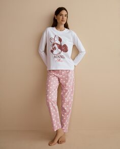 Женские пижамные брюки в горошек Easy Wear, розовый