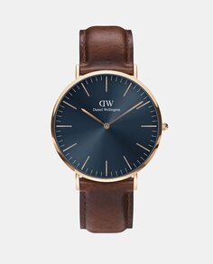 Classic Revival DW00100626 Коричневые кожаные мужские часы Daniel Wellington, коричневый