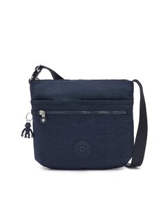 Женская сумка через плечо темно-синего цвета на молнии Kipling, темно-синий