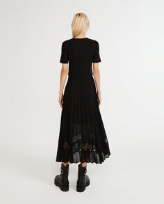 Комбинированное платье миди Claudie Pierlot, черный