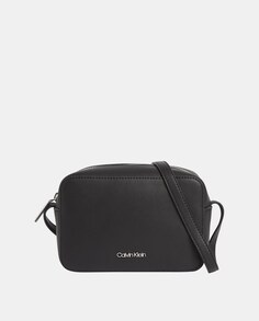 Миниатюрная черная сумка через плечо на молнии Calvin Klein, черный
