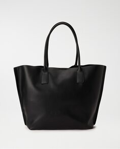 Черная сумка через плечо в стиле шоппер с магнитной застежкой на кнопку Salsa Jeans, черный