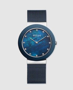 Bering 11435-387 Синие керамические женские часы Bering, синий
