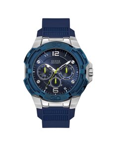 Мужские часы Genesis W1254G1 из силикона и синим ремешком Guess, синий