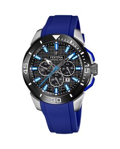 F20642/1 Chrono Bike Синие резиновые мужские часы Festina, синий