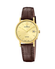 C4727/2 Новинка коричневые кожаные женские часы Candino, коричневый