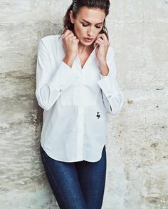 Женская рубашка классического кроя на кулиске The Extreme Collection, белый