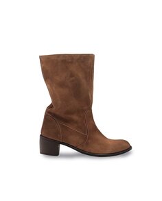 Женские замшевые ботинки среднего кроя коричневого цвета Mad Pumps, коричневый