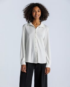 Женская рубашка из однотонной ткани с длинными рукавами Naulover