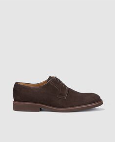 Мужские модельные туфли Castellano из коричневой замши Castellano, коричневый