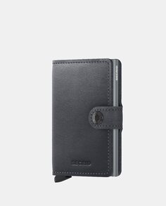 Серый кожаный кошелек с защитой от кражи и RFID-защитой Secrid, темно-серый