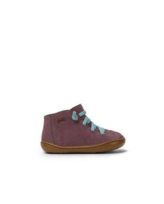 Туфли для девочки фиолетового цвета с контрастными шнурками Camper, фиолетовый