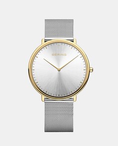 Классические женские часы 15739-010 со стальной сеткой Bering, серебро