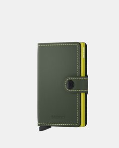 Зеленый кожаный кошелек с защитой от кражи и RFID-защитой Secrid