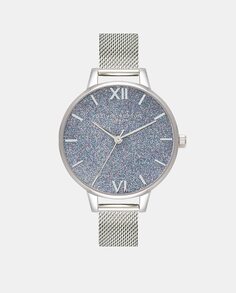 Женские часы со стальной сеткой OB16GD77 Olivia Burton, серебро