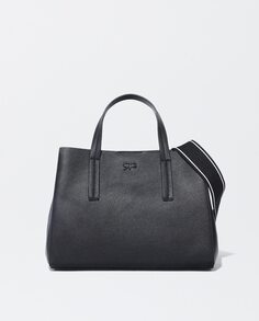 Черная сумка-тоут, трансформируемая в сумку на плечо, с магнитной застежкой Parfois, черный