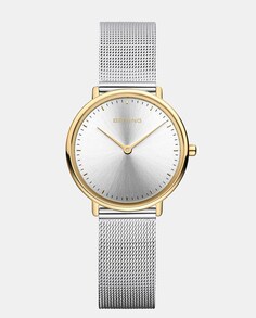 Классические женские часы 15729-010 со стальной сеткой Bering, серебро