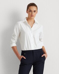 Lauren Ralph Lauren женская белая рубашка с длинными рукавами Lauren Ralph Lauren, белый