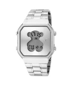 Серебряные женские часы D-Bear из стали с цифровым управлением Tous, серебро