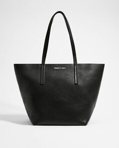 Черная кожаная сумка-шоппер L Bimba y Lola, черный