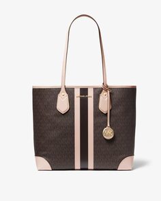 Коричневая сумка-тоут Eva с логотипами Michael Michael Kors, коричневый