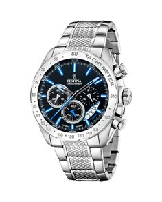 F20668/6 Мужские часы Timeless Chronograph из серебряной стали Festina, серебро